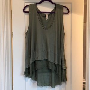 Free People Green loose-fitting tank